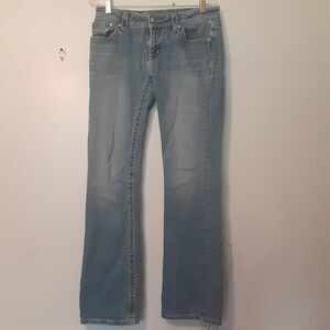 Miss Me Signature Boot Studded Distressed Denim Jeans Women's Size 29